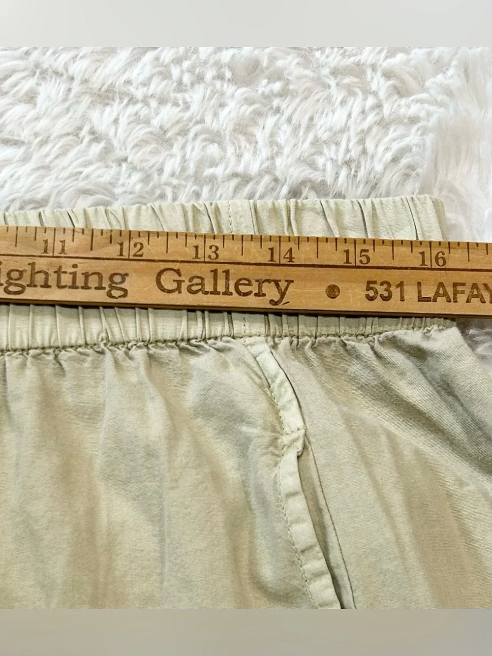 Free People Barrel Leg Elastic Waist Pants Large Beige Cotton Blend High Waist
